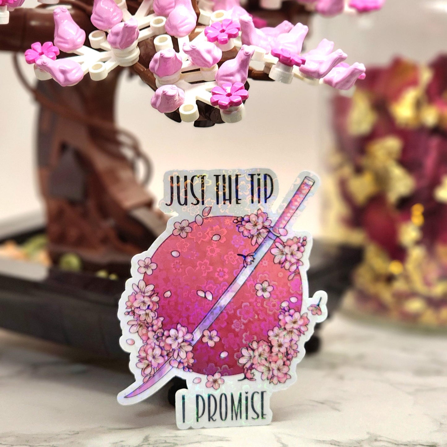 Just the Tip Sakura Katana Cherry Blossom Sticker