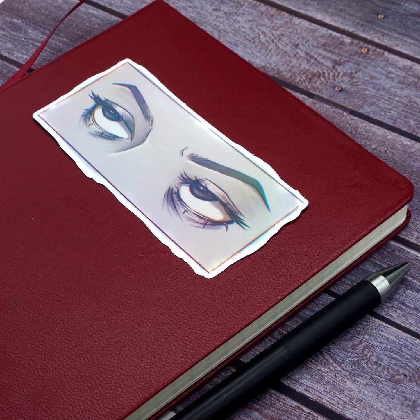 Annoyed Eye Roll Holographic Vinyl Sticker