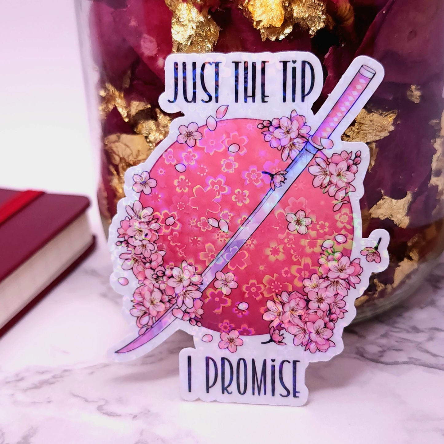Just the Tip Sakura Katana Cherry Blossom Sticker