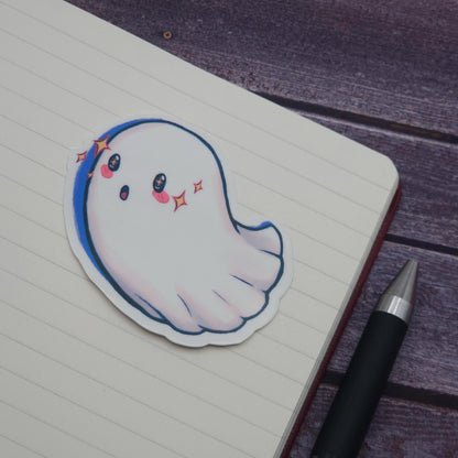 Sparkle Starry Eyed Ghost Vinyl Sticker