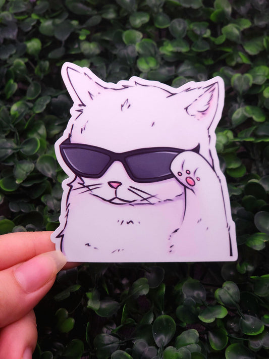 Cool Cat in Sunglasses Vinyl Sticker