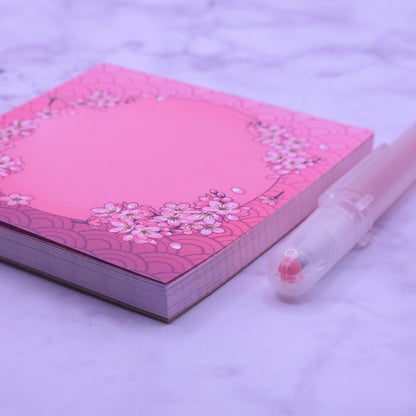 Pink Sakura Cherry Blossom Notepad