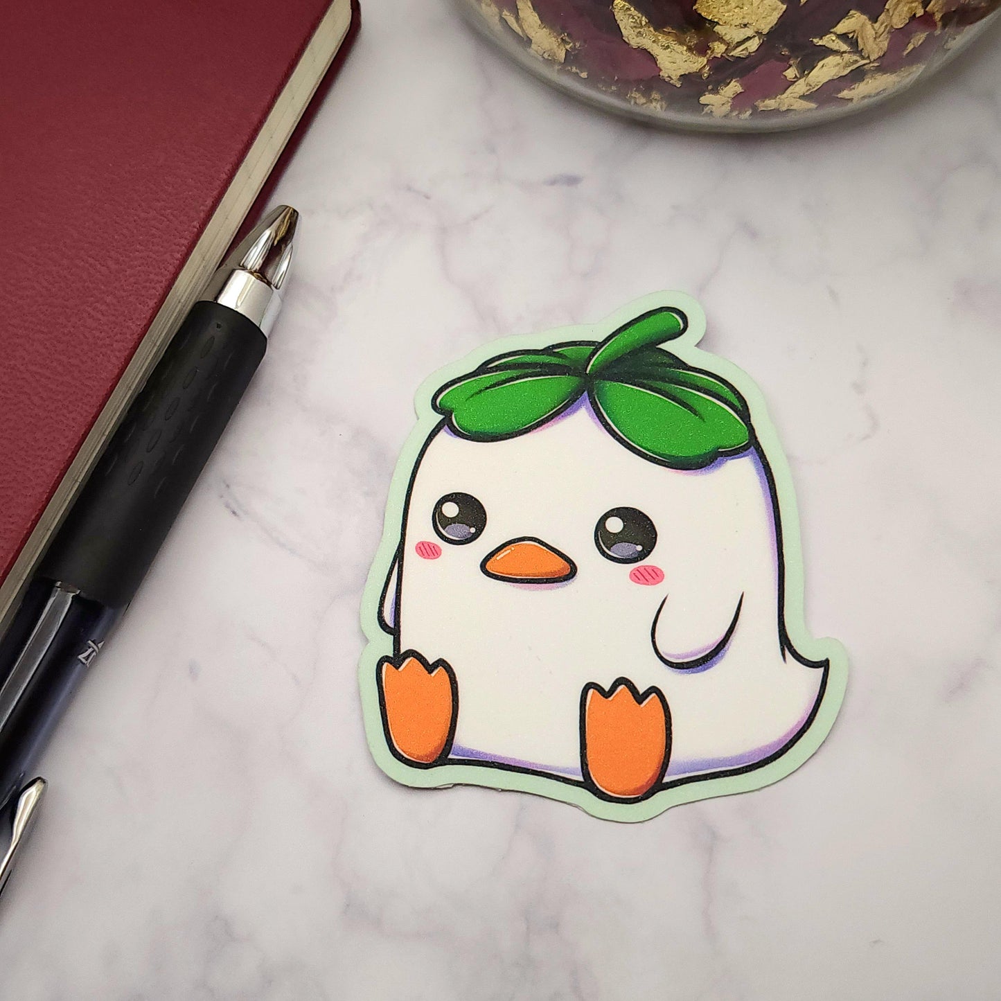 Lucky Clover Duck Vinyl Sticker