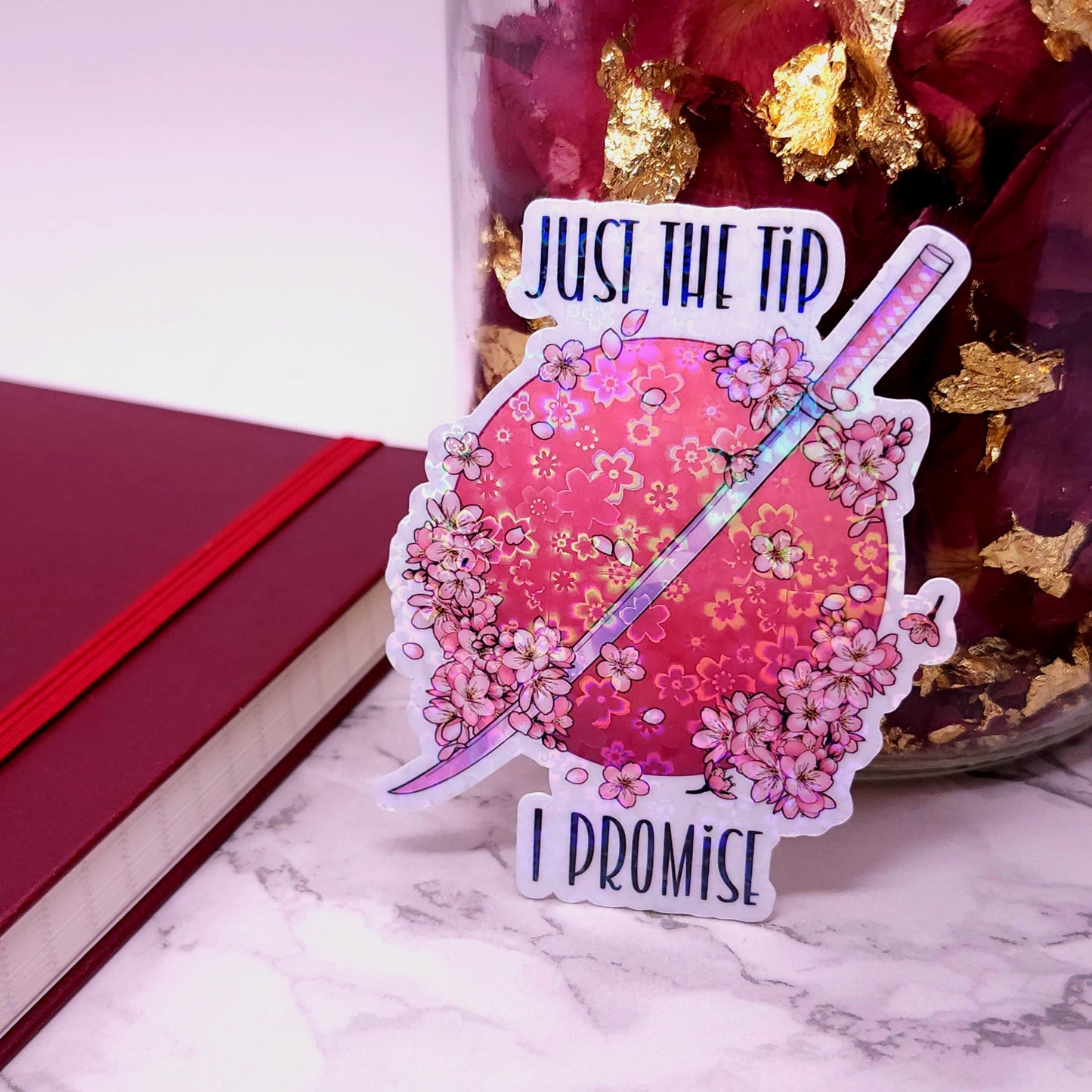 Just the Tip Sakura Katana Cherry Blossom Sticker