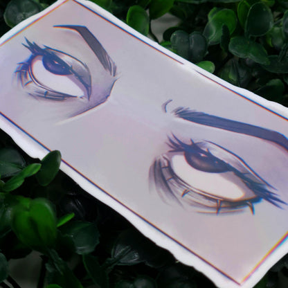 Annoyed Eye Roll Holographic Vinyl Sticker