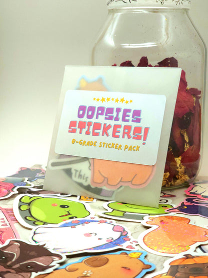 Oopsies B-Grade 5 Count Sticker Pack
