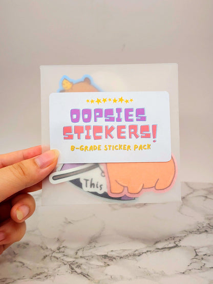 Oopsies B-Grade 5 Count Sticker Pack
