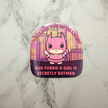 No Sleep God Forbid A Girl Is A Superhero Vinyl Sticker