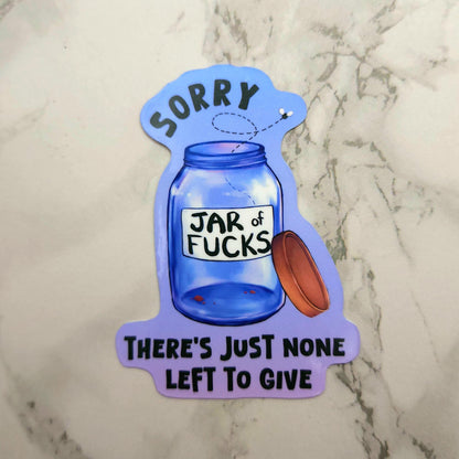 Empty Jar of F*cks Vinyl Sticker