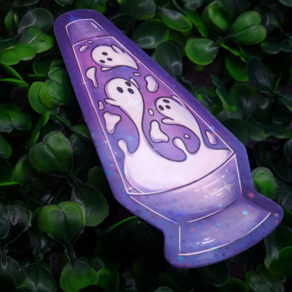 Ghost Lava Lamp Holographic Vinyl Sticker