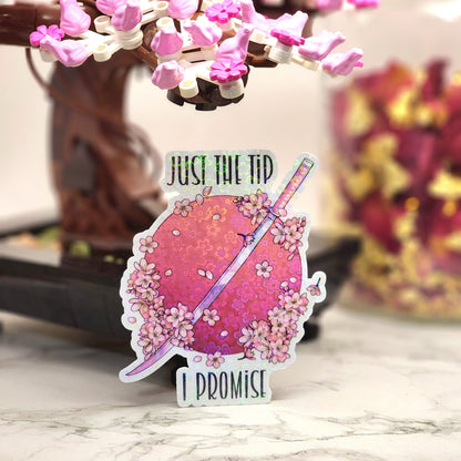 Just the Tip Sakura Katana Cherry Blossom Sticker