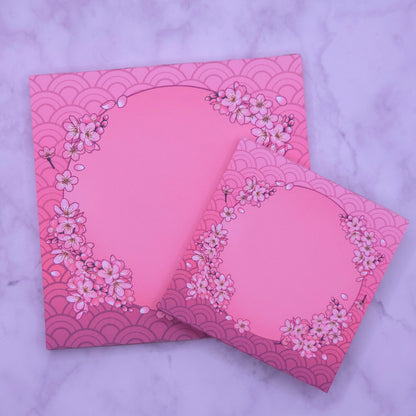 Pink Sakura Cherry Blossom Notepad