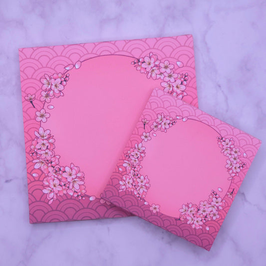 Pink Sakura Cherry Blossom Notepad