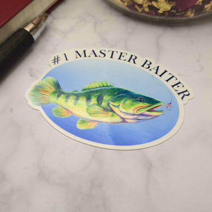 Number 1 Master Baiter Bass Fishing Vinyl Sticker