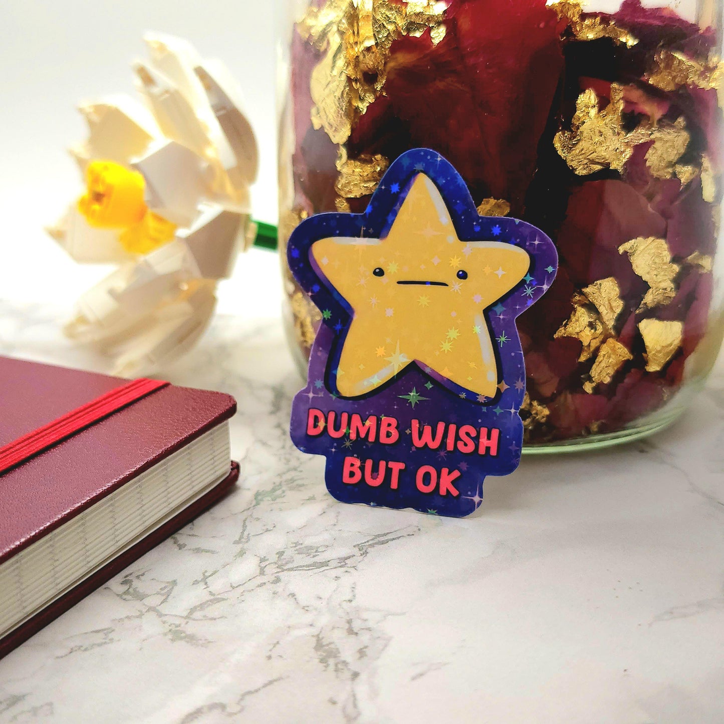 Dumb Wish Star Holographic Sticker