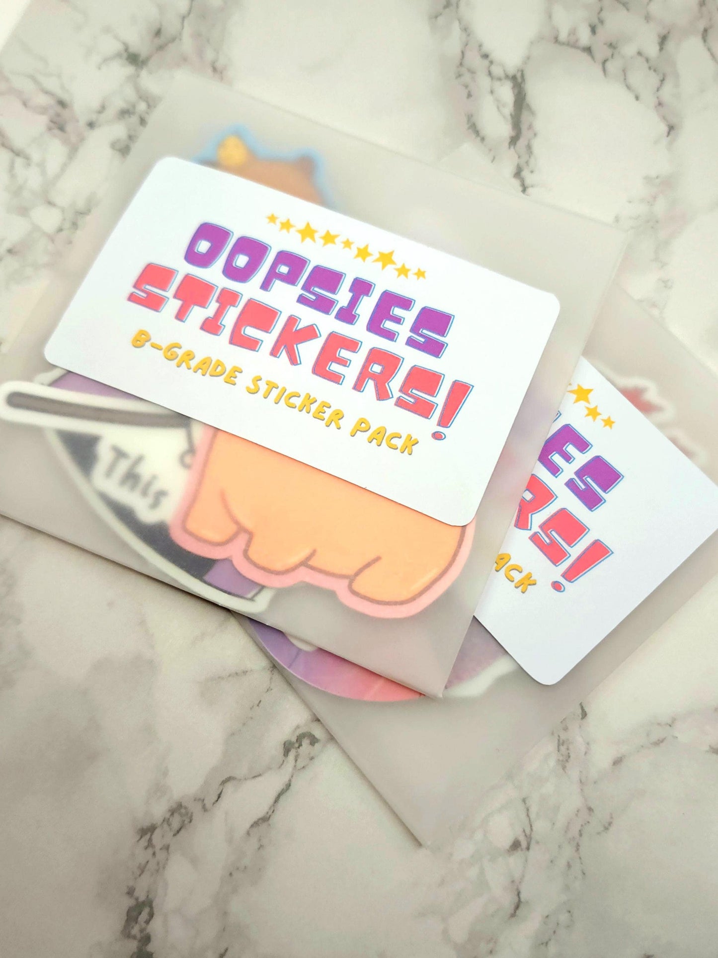 Oopsies B-Grade 5 Count Sticker Pack