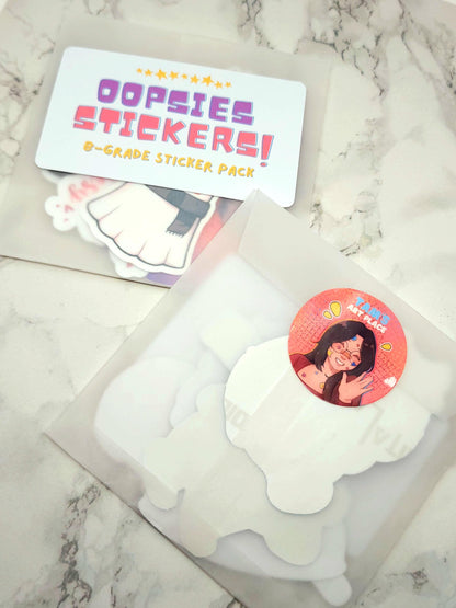 Oopsies B-Grade 5 Count Sticker Pack