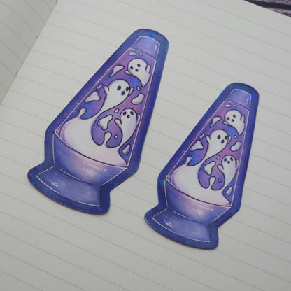 Ghost Lava Lamp Holographic Vinyl Sticker