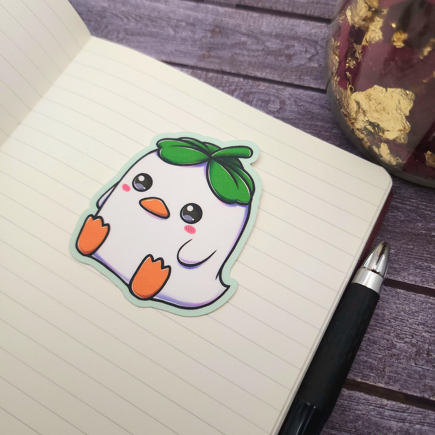 Lucky Clover Duck Vinyl Sticker