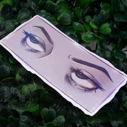 Annoyed Eye Roll Holographic Vinyl Sticker
