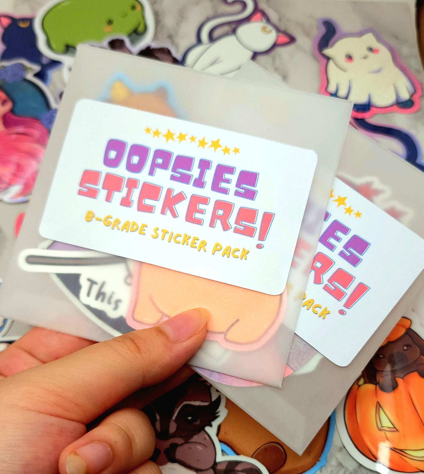 Oopsies B-Grade 5 Count Sticker Pack