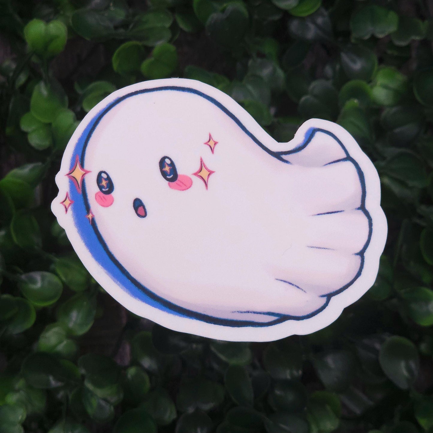 Sparkle Starry Eyed Ghost Vinyl Sticker