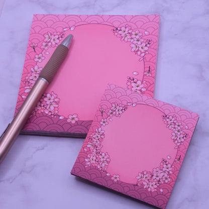 Pink Sakura Cherry Blossom Notepad