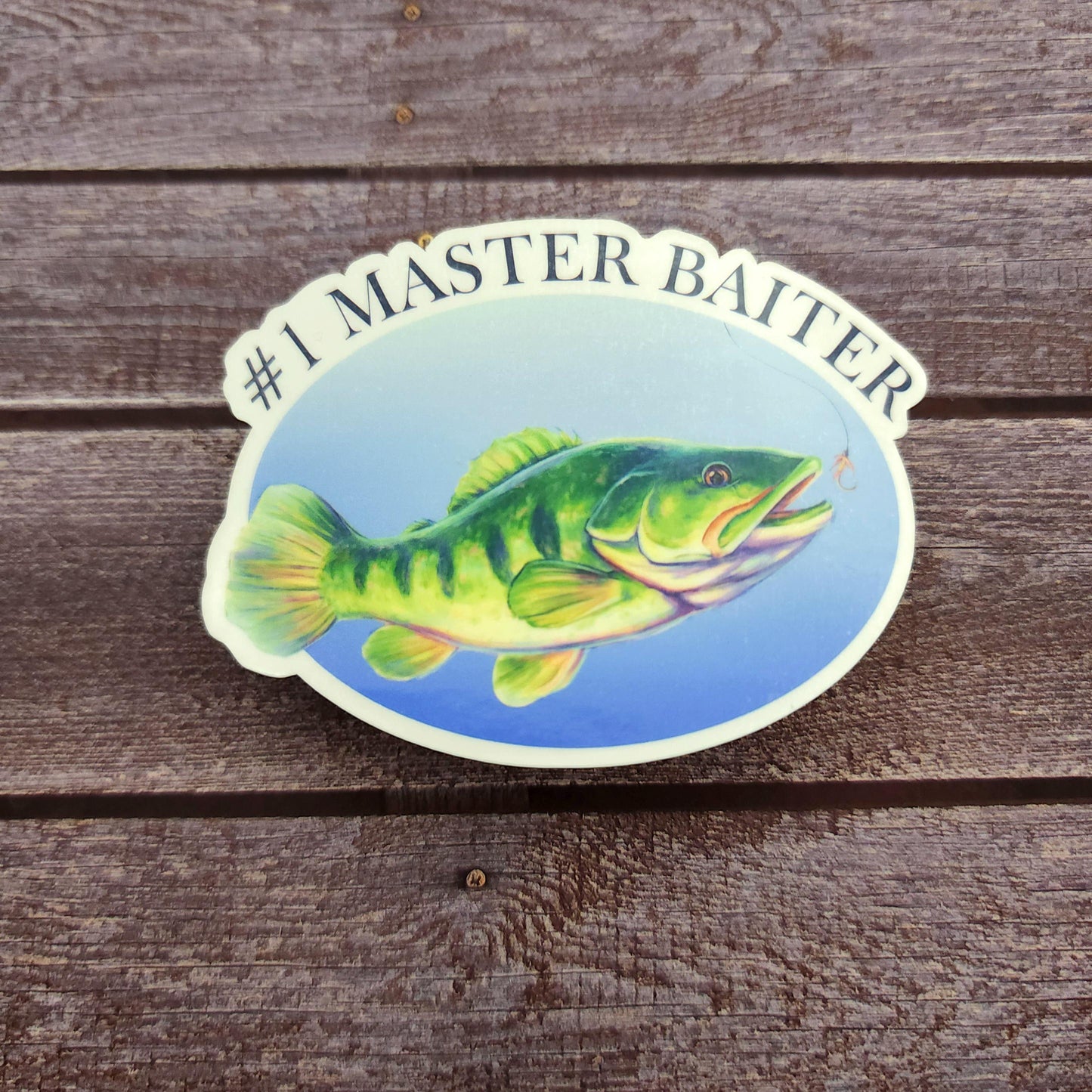 Number 1 Master Baiter Bass Fishing Vinyl Sticker