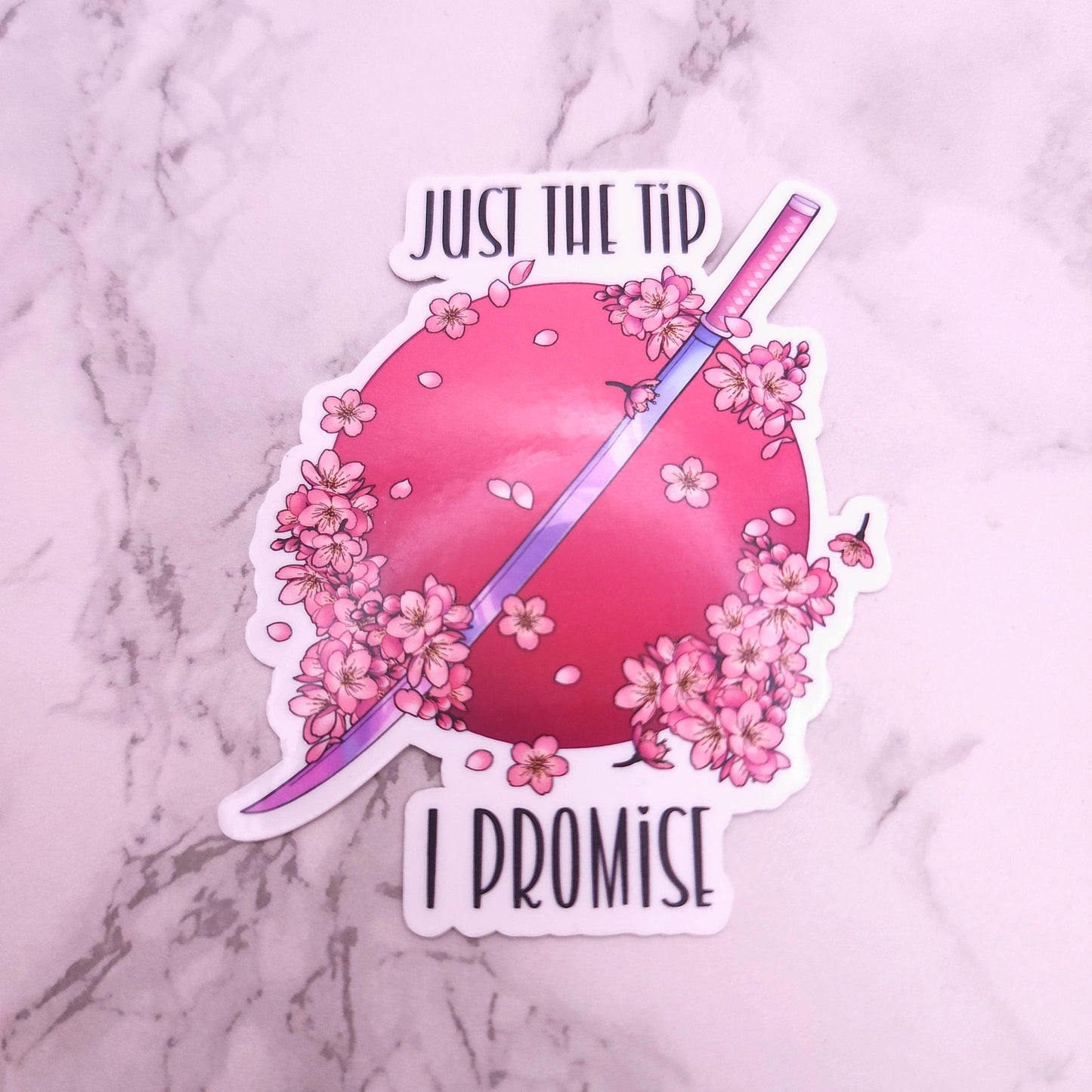 Just the Tip Sakura Katana Cherry Blossom Sticker
