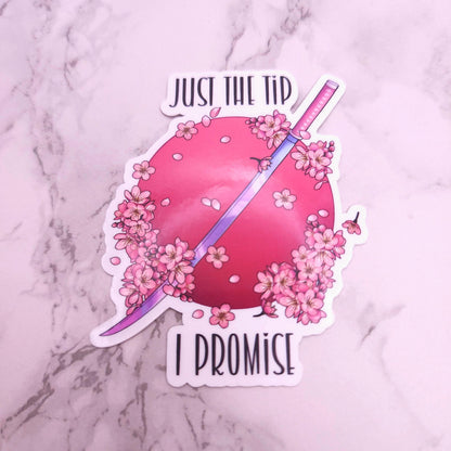 Just the Tip Sakura Katana Cherry Blossom Sticker