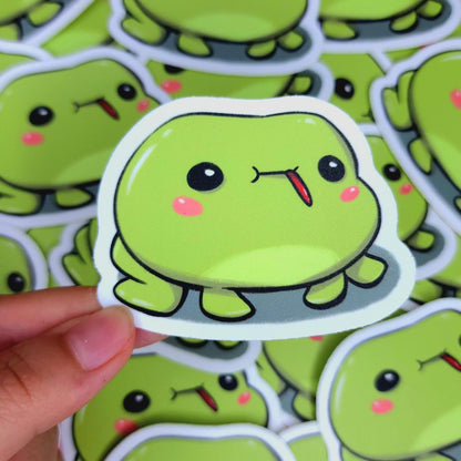 Silly Frog Vinyl Sticker