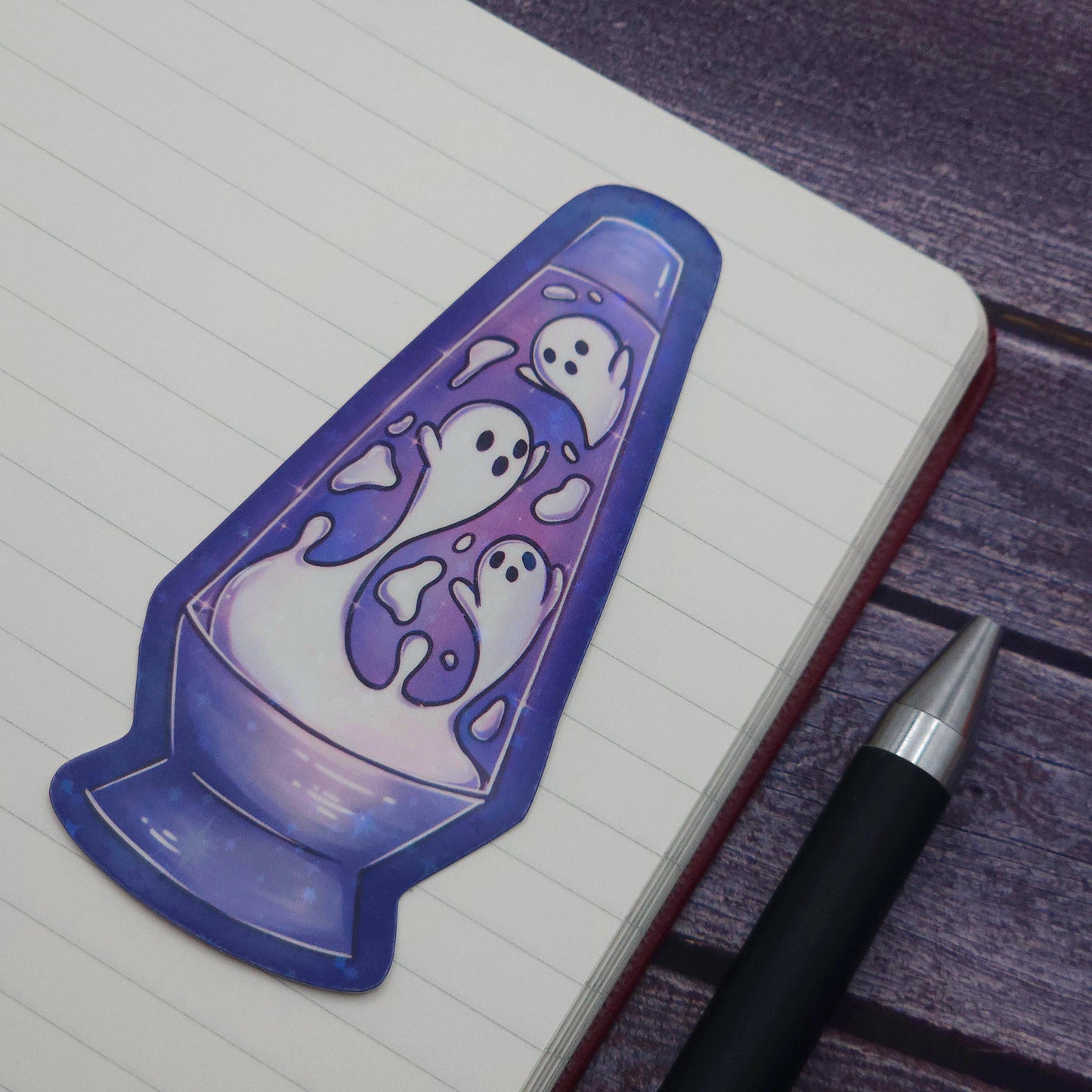 Ghost Lava Lamp Holographic Vinyl Sticker